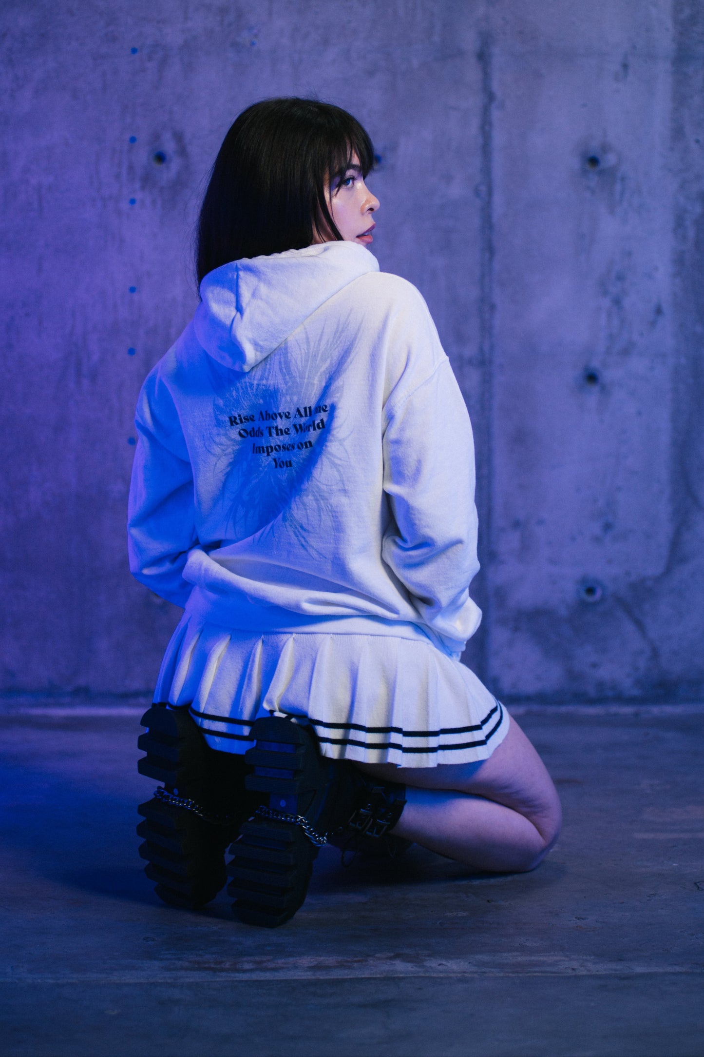White Interface Unisex Hoodie